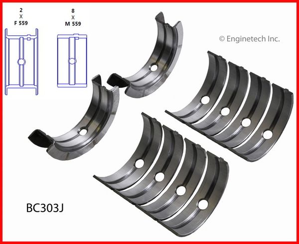 Main Bearing Set (EngieTech BC303J) 61-78