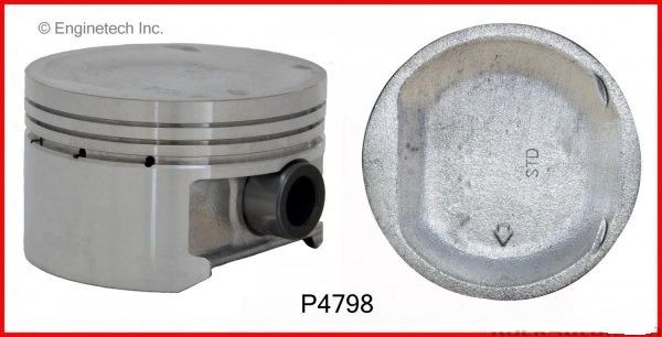 Piston Set - Cast (EngineTech P4798-4) 01-05