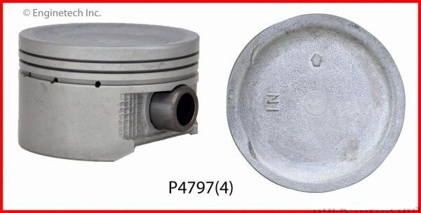 Piston Set - Cast D17A1 (EngineTech P4797-4) 01-05