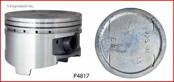 Piston Set - Cast (EngineTech P4817-6) 99-05