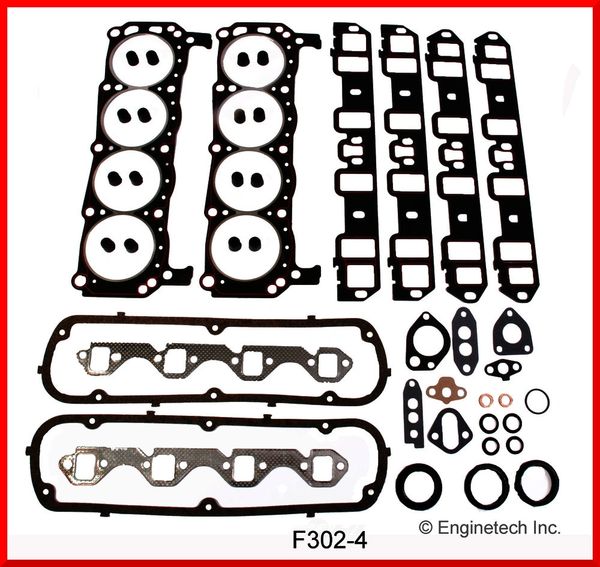 Full Gasket Set (EngineTech F302-4) 62-82