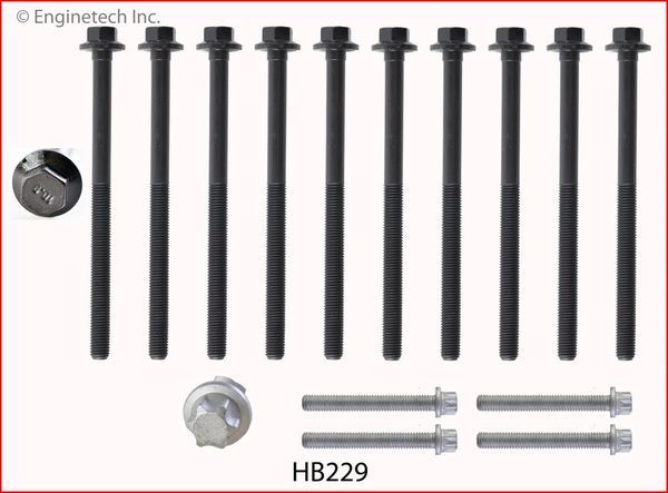 Head Bolt Set (EngineTech HB229) 02-16