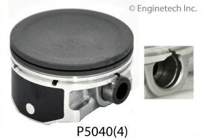 Piston Set - Hyperutectic (EngineTech P5040-4) 02-08