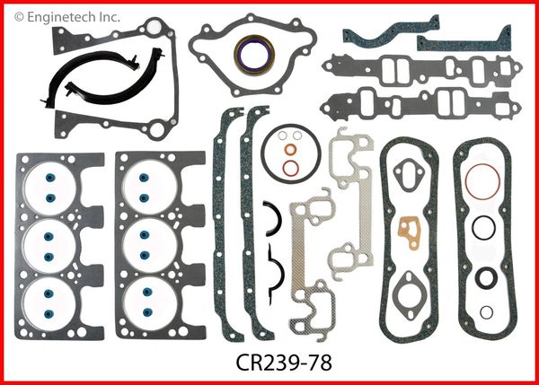 Full Gasket Set (EngineTech CR239-78) 90-91