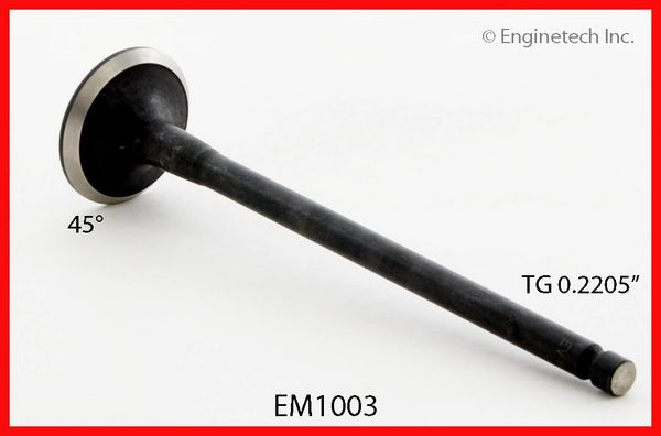 Valve - Exhaust (EngineTech EM1003) 01-12