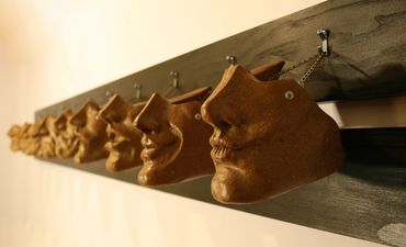 Cristina Sanchez sculpture, 12 Faces - Stoneware clay - Sold