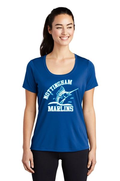 Nottingham Marlins- Ladies UV Performance Scoop Neck Tee LST420