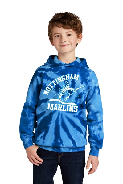 Nottingham Marlins- Youth Tie-Dye Hoodie. PC146Y