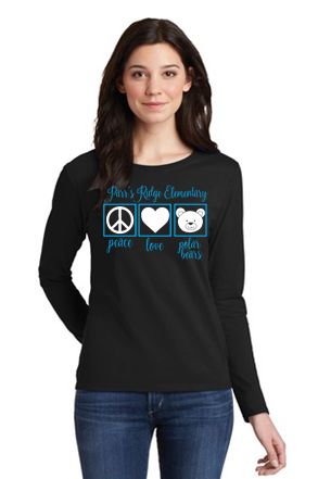 Parr's Ridge- Ladies "Peace, Love and Polar Bears" Long Sleeve
