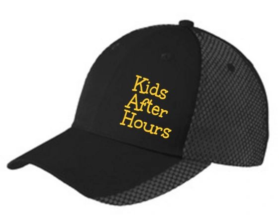 KAH Candyland- 2 Color Mesh Hat with Text Embroidered on Left Front (C923)
