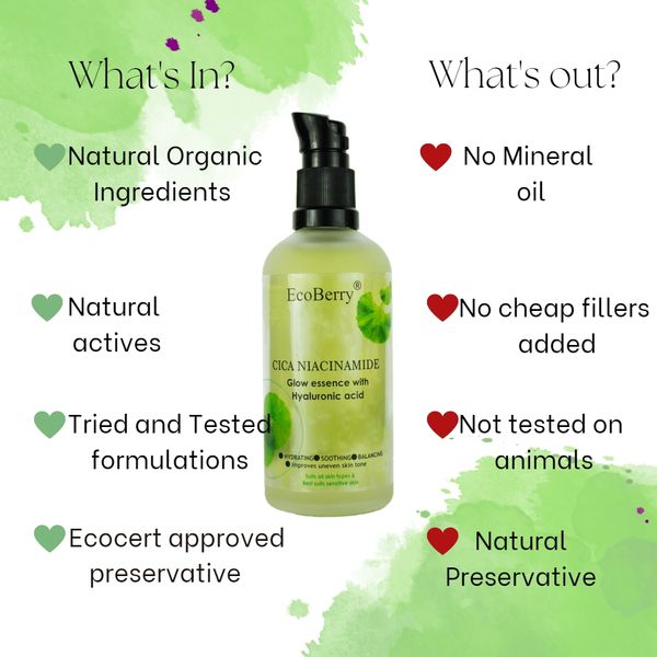 Centella Asiatica (CICA) Niacinamide Glow Essence With Hyaluronic Acid (SKINPREP) Natural