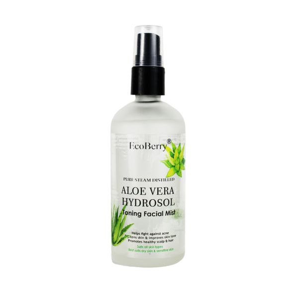 Pure Steam Distilled Aloe vera Hydrosol Toning Facial Mist Natural