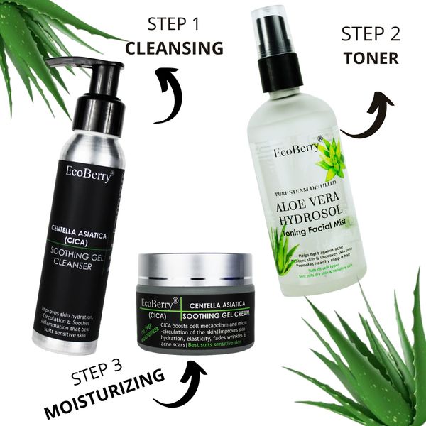 Pure Steam Distilled Aloe vera Hydrosol Toning Facial Mist Natural