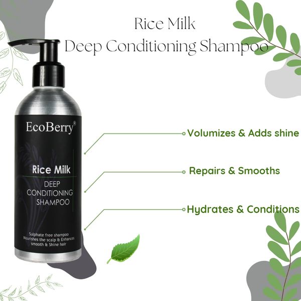 rice milk shampoo Natural Handmade Cosmetics Skincare Haircare
