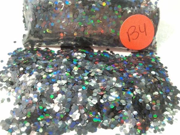 B4 Holographic Black .(062) Solvent Resistant Glitter