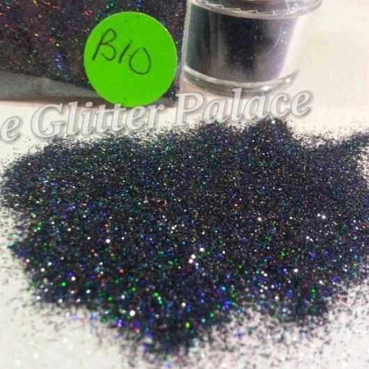 B10 Holo Black (.008) Solvent Resistant Glitter