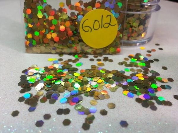 GO12 Holographic Gold Jewel (.094) Solvent Resistant Glitter