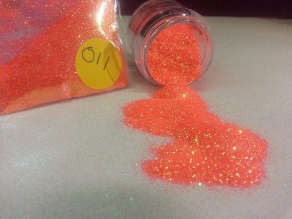 O11 Tangerine (.008) Solvent Resistant Glitter