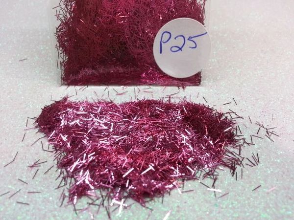P25 Eden Pink Fibers Solvent Resistant Glitter
