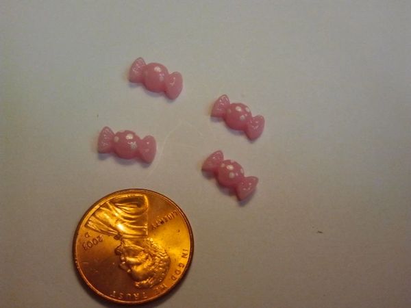 3D Food Candy #1 Pink Nail Charm (pack of three)