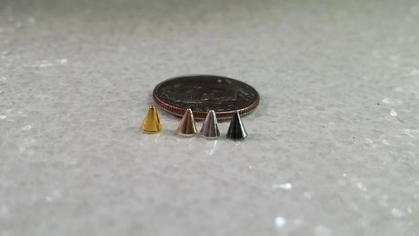 Spike #2 (3mm) Tiny Spikes (pack of 10)
