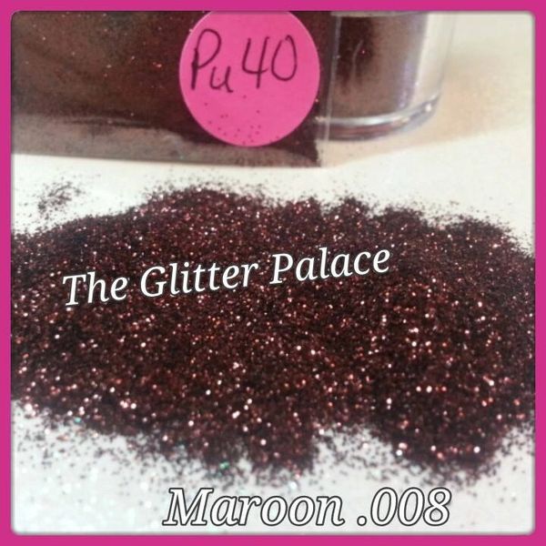 PU40 Maroon (.008) Solvent Resistant Glitter