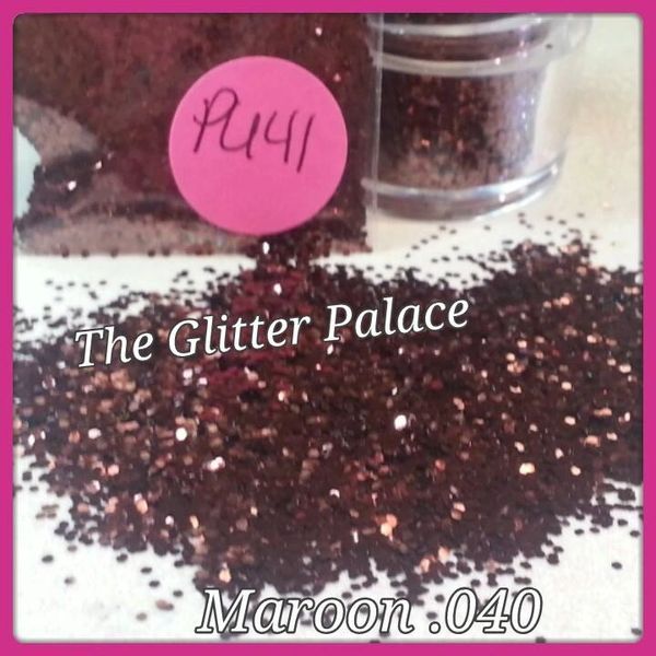 PU41 Maroon (.040) Solvent Resistant Glitter