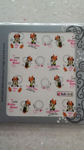 Water Slide Decal (BJC016) Minnie Mouse