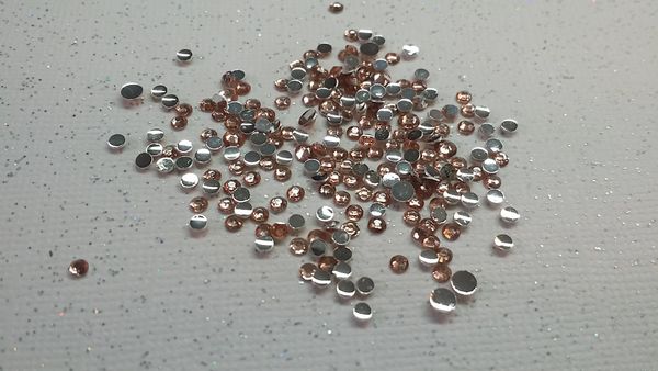 Rhinestone #R12 (1.5 mixed with 2 0 mm Peach Rhinestone)