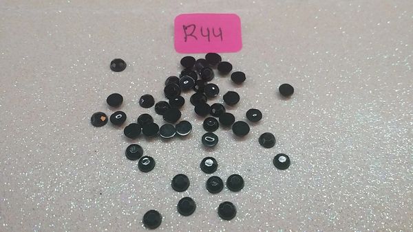Rhinestone #R44 (3 mm black jelly rhinestone) (1pack)