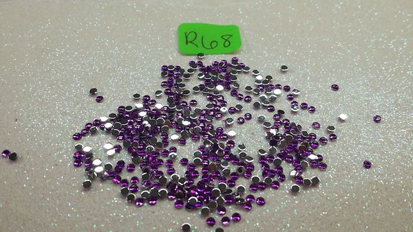 Rhinestone #R68 (2.0 mm dark purple rhinestone)