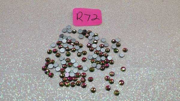 Rhinestone #R72 (2.5 mm pink & yellow crystal rhinestone)