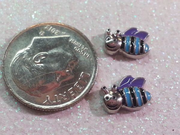 Charm - Bee #1 (1 piece)(perfect for nails or living & floating lockets) (1 piece)