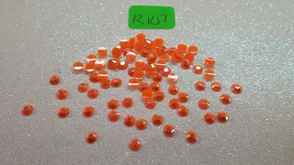 Rhinestone #R107 (3 mm A/B Orange Jelly Rhinestone)