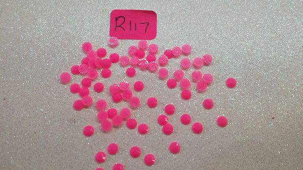 Rhinestone #R117 (3 mm Hot Pink jelly rhinestone)