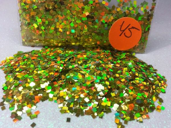 Y5 Holographic Chartrause (Squares) Solvent Resistant Glitter