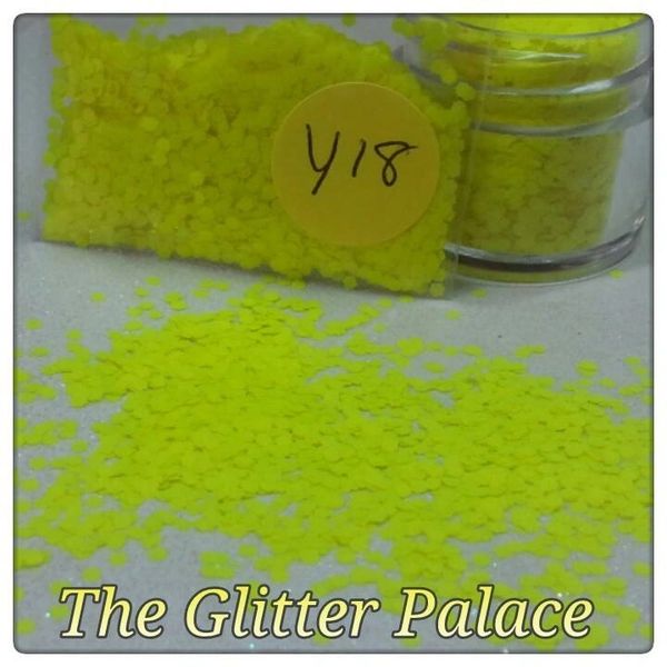 Y18 Neon Yellow (.062) Solvent Resistant Glitter