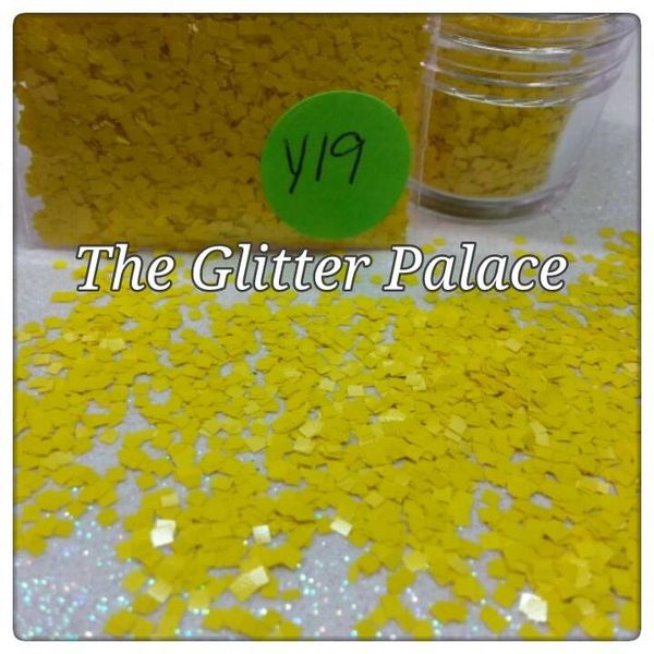 Y19 Ivy Yellow (Squares) Solvent Resistant Glitter