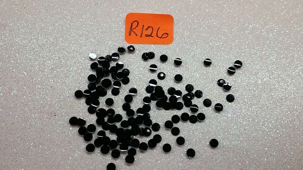 Rhinestone #R126 (2 mm black jelly rhinestone)