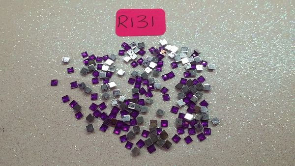 Rhinestone #R131 (2 mm purple square rhinestone)
