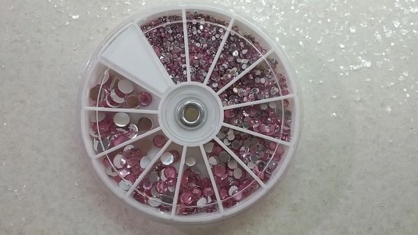 Rhinestone Wheel Large #4 (all pink different sized rhinestone)