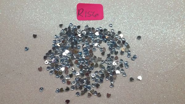 Rhinestone #R156 (light blue heart rhinestone)  The Glitter Palace nail  art boutique in Sacramento California.