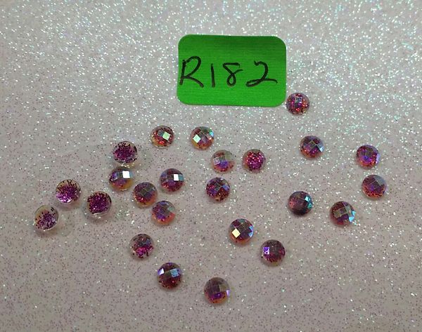 Rhinestone #R182 (3 mm fuscia Glitter stone)