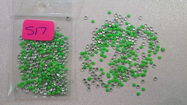 Stud #17 - S17 (1 mm neon green round stud)