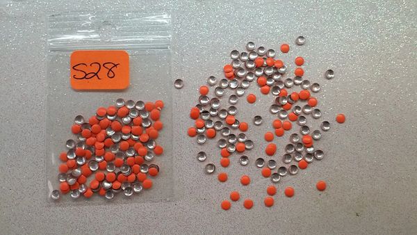 Stud #28 - S28 (2 mm neon orange round stud)