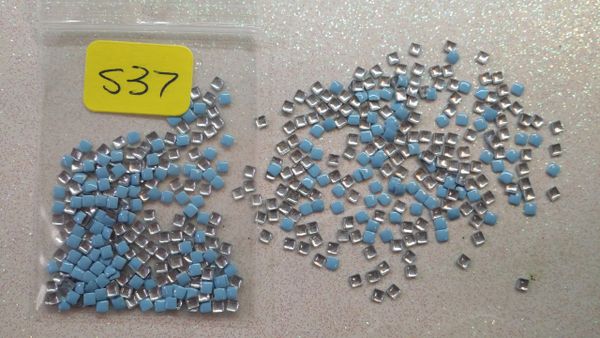 Stud #37 - S37 (1 mm baby blue square stud)