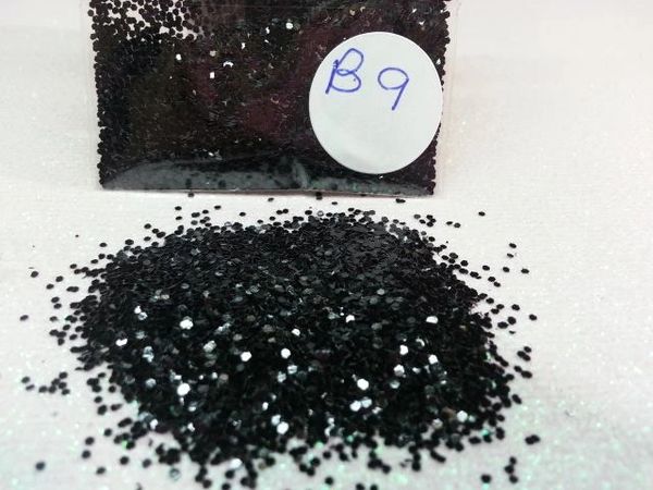 B9 Carrara Black (.040) Solvent Resistant Glitter