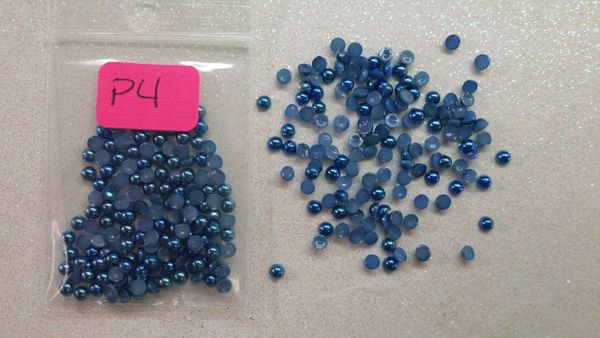 Pearl #P4 (3 mm navy blue pearls)(1 pack)
