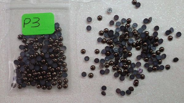 Pearl #P3 (3 mm brown pearls)(1 pack)