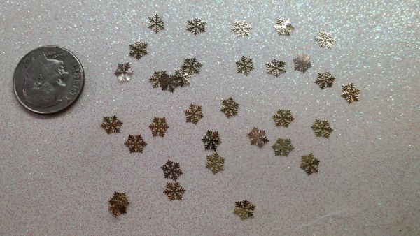 MI1 Gold Snowflake (24k very thin metal decoration) (25 pieces)